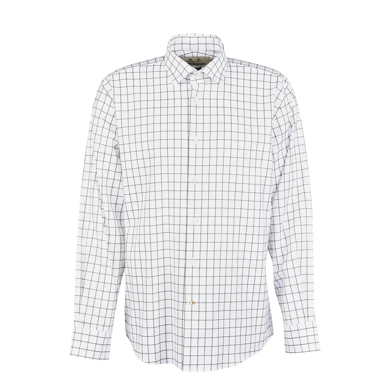 Barbour Hans Country Shirt Mid Olive Loose Comfort Seamless construction