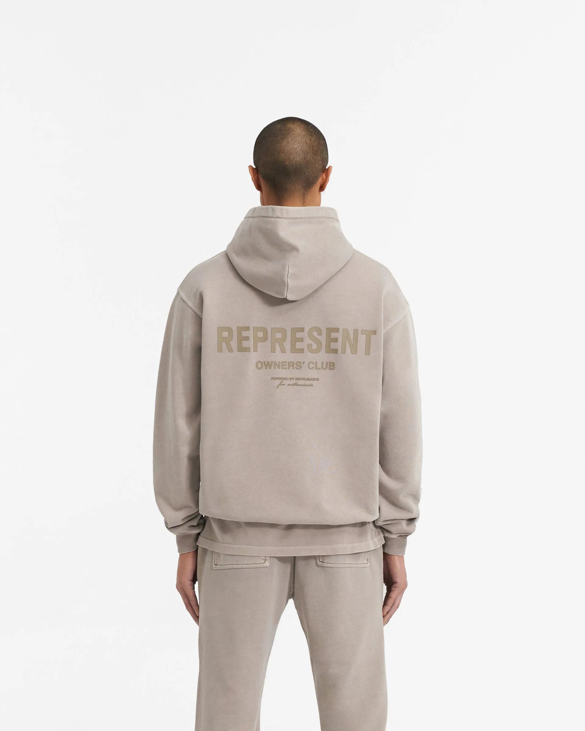 Represent Owners Club Hoodie - Mushroom Cold Protection Buttoned