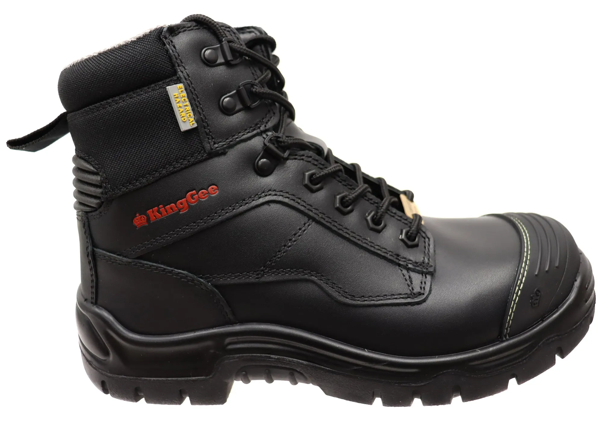 All-Purpose Use Cushioned Step Snowy Path KingGee Mens Phoenix Zip Lace Composite Safety Work Boots