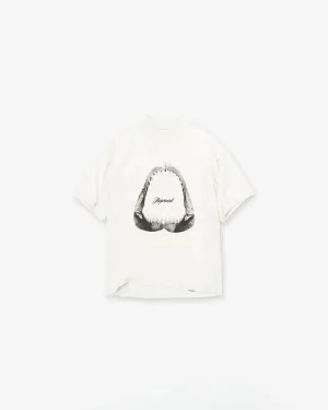 Shark Jaws T-Shirt - Flat White Sleek Layers