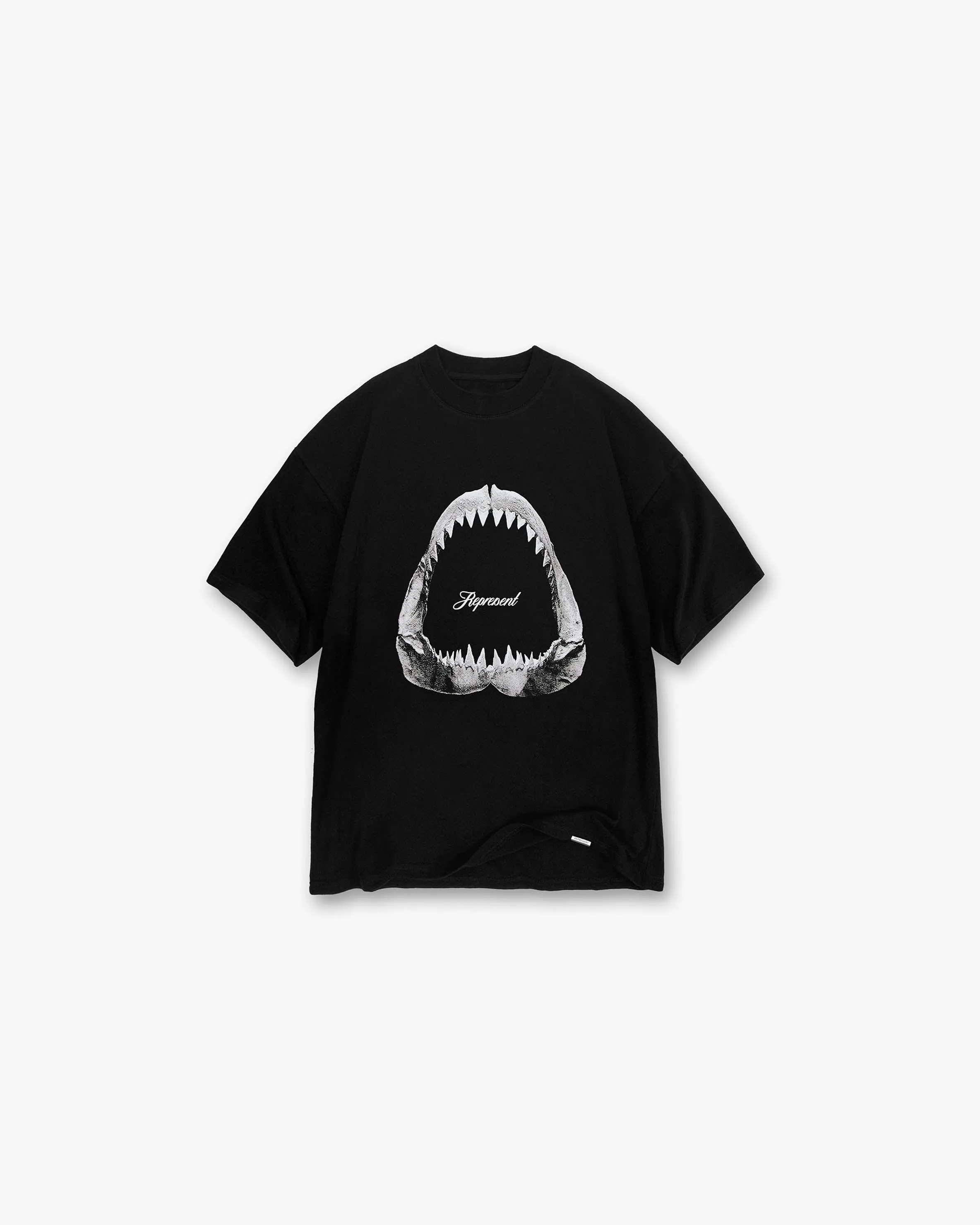 Shark Jaws T-Shirt - Off Black Soft and Flexible Stretch Material