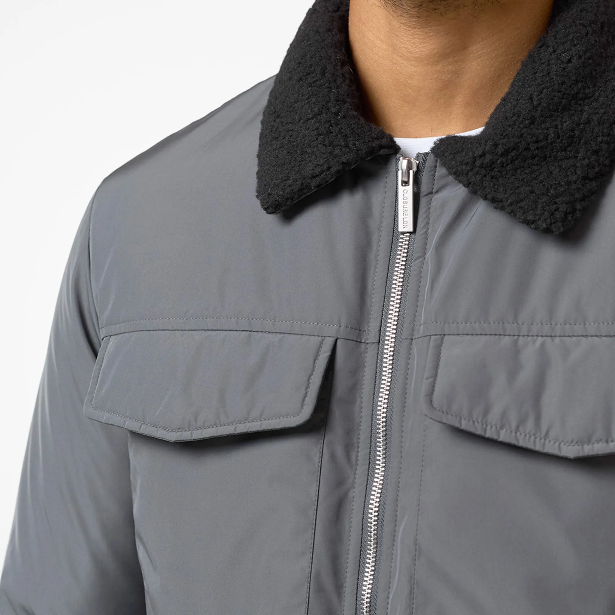 Padded Coach Smart Jacket | Charcoal Warm Essentials
