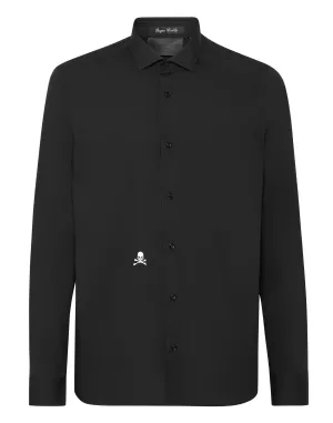 Shirt Sugar Daddy Cut LS Skull Trendy Pattern