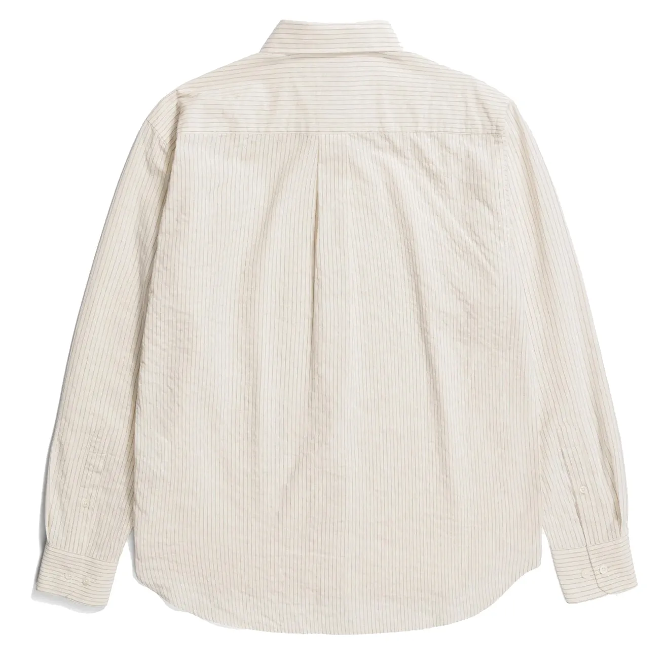 Long Sleeve Norse Projects Mo Oversized Striped Shirt Ecru