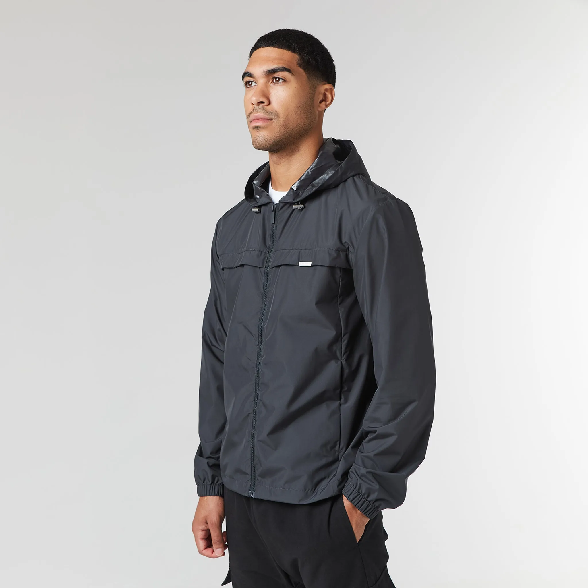Neutral palette Bonded Seam Technology Smart Windbreaker | Charcoal