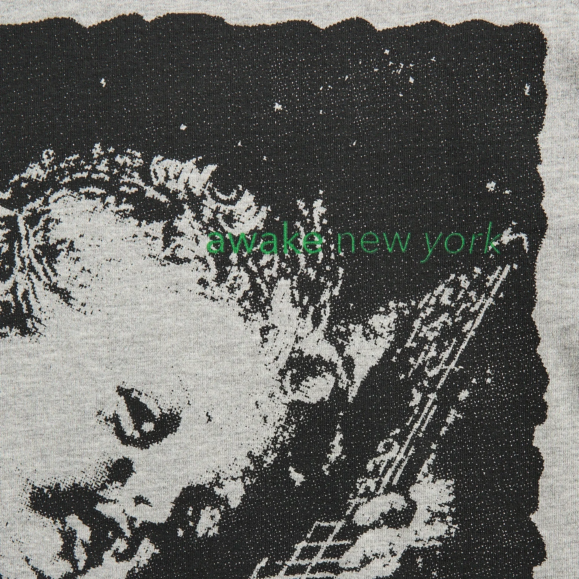 AntiStaticLining Active Wear Fit Awake NY Cherub Cities Tee - Heather Grey