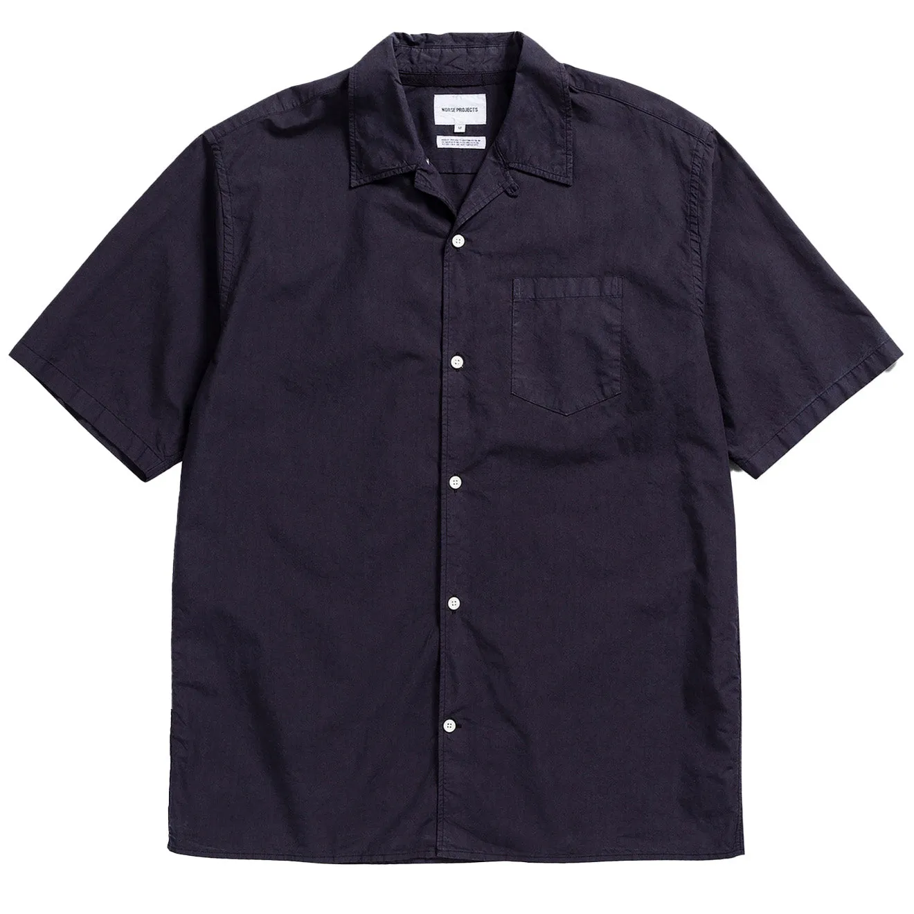 Luxury Feel Norse Projects Carsten Tencel SS Shirt Dark Navy