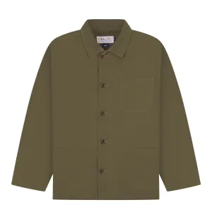 Subtle pattern Uskees 3001 Buttoned Overshirt Dark Taupe