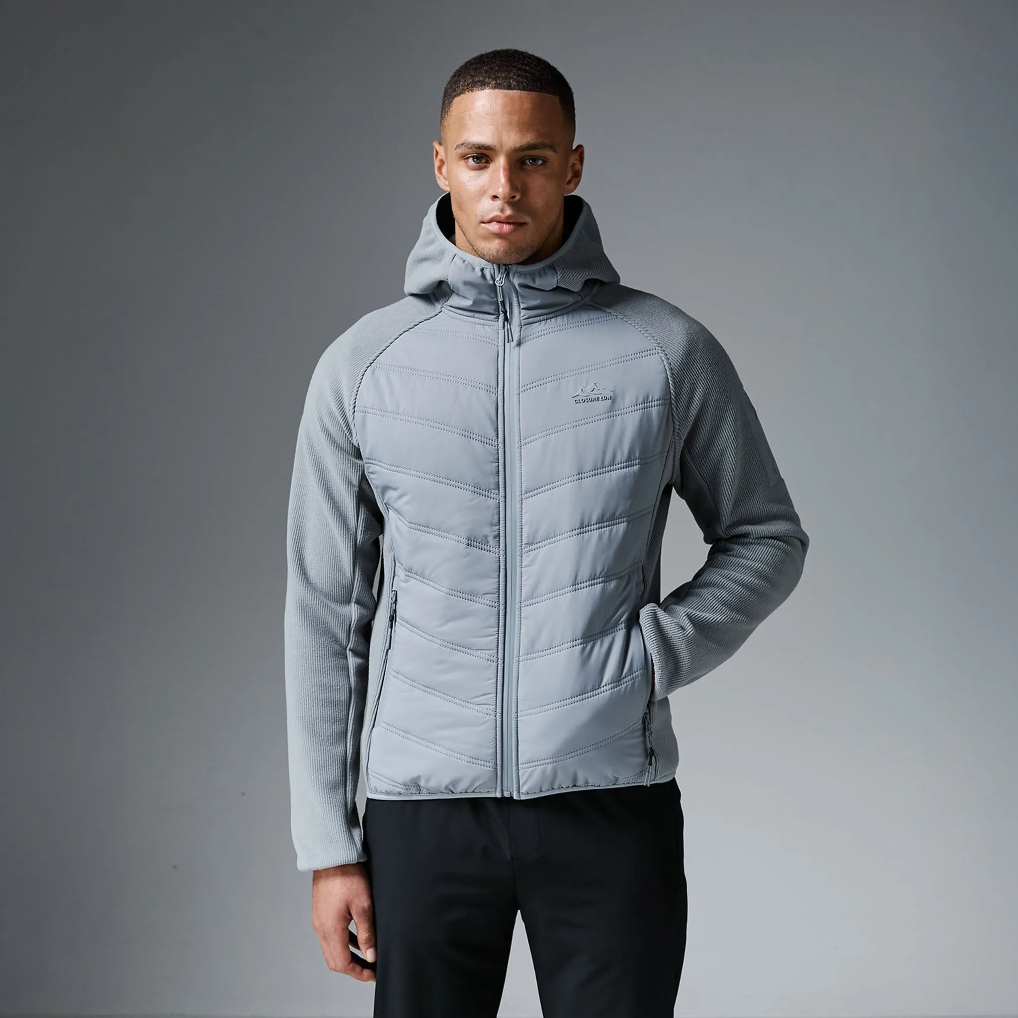 Heat Seal Hybrid Jacket | Mid Grey Reflective Bands
