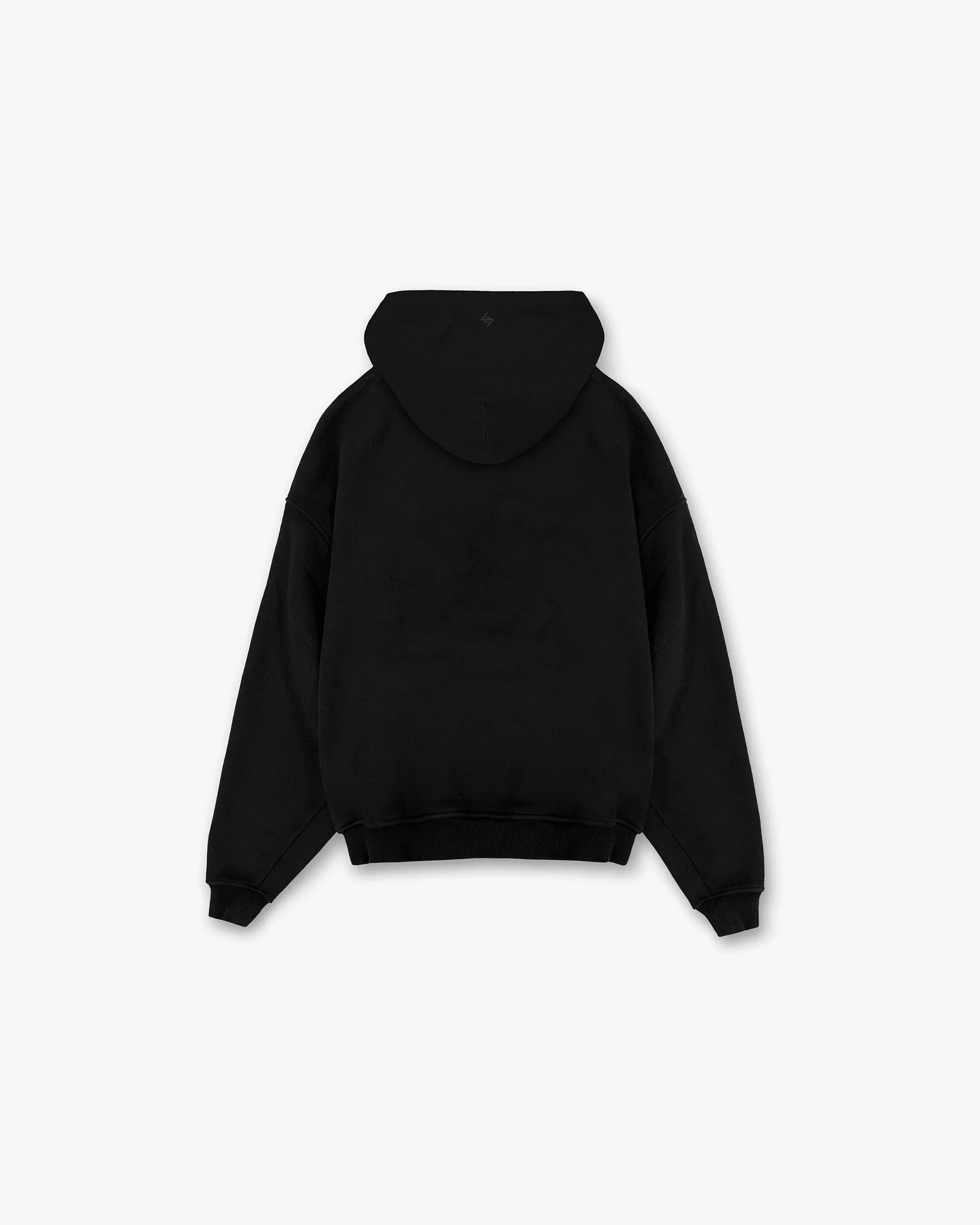 247 DNA Oversized Hoodie - Black Layered Fashion Cozy Fleece