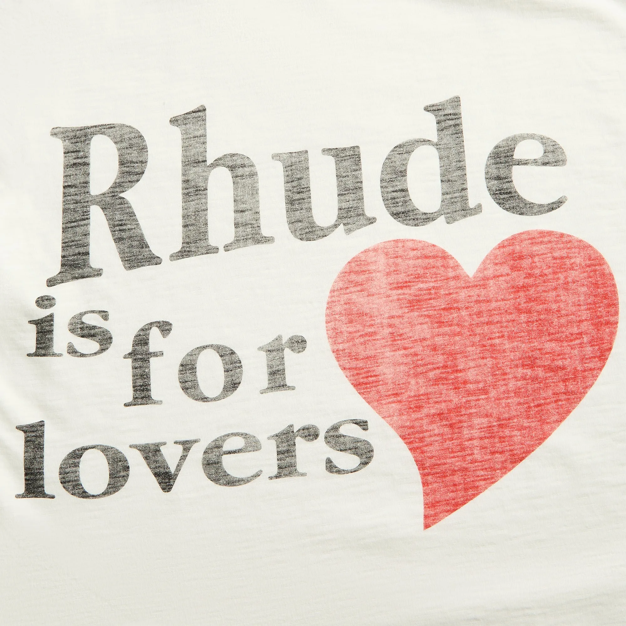 Rhude Lovers Slub Tee - White Beaded details