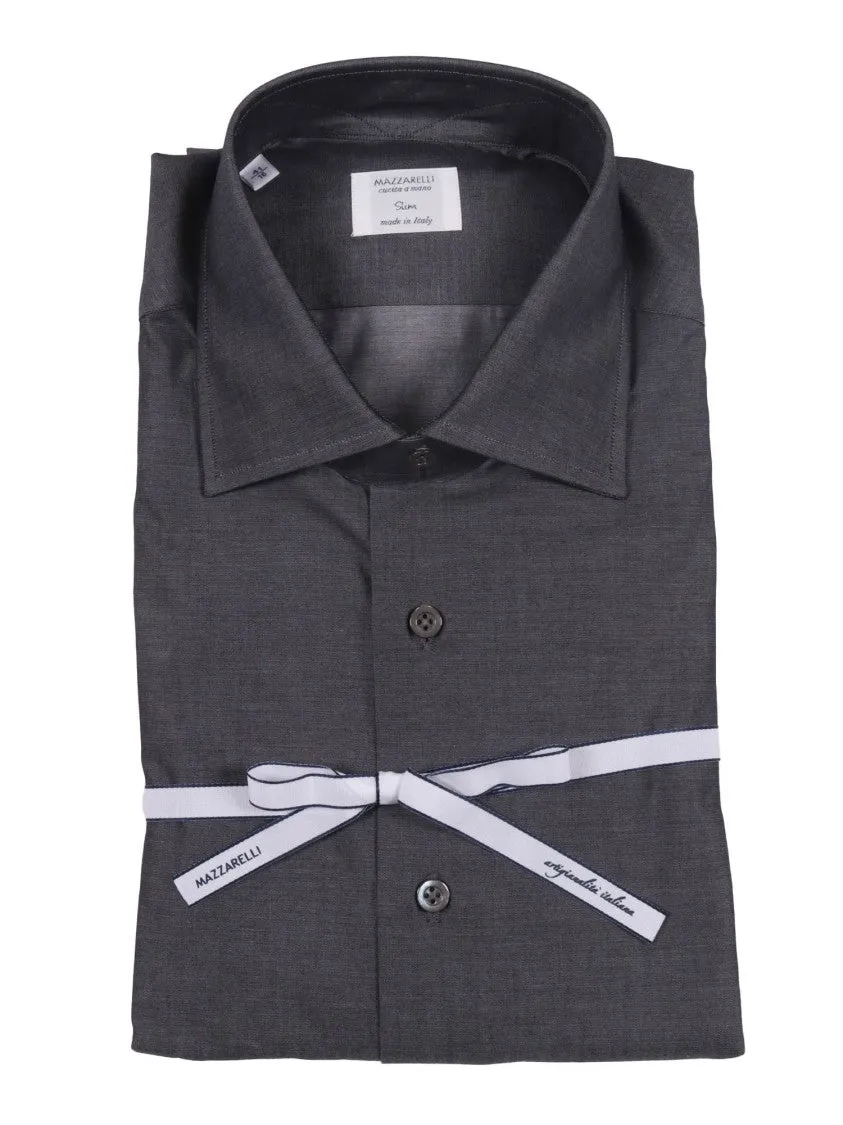 networking event Slim-Fit Gray Twill Shirt
