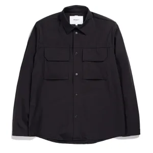 Norse Projects Jens Travel Light Shirt Black Geometric Pattern