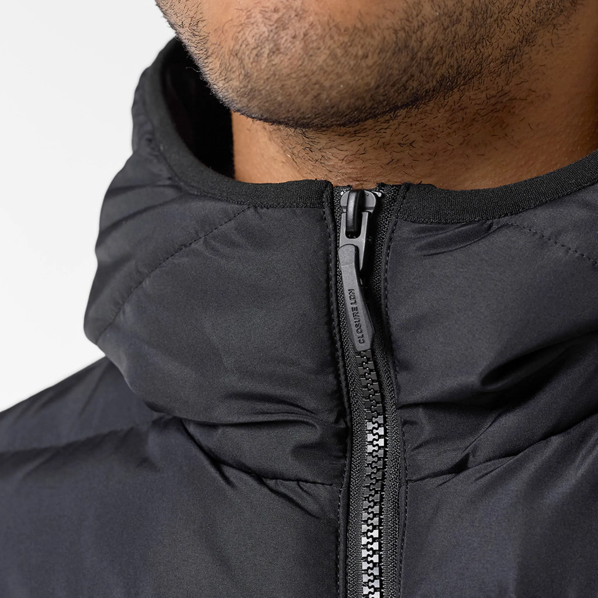 Slim Quilted Puffer | Black Casual Street Style