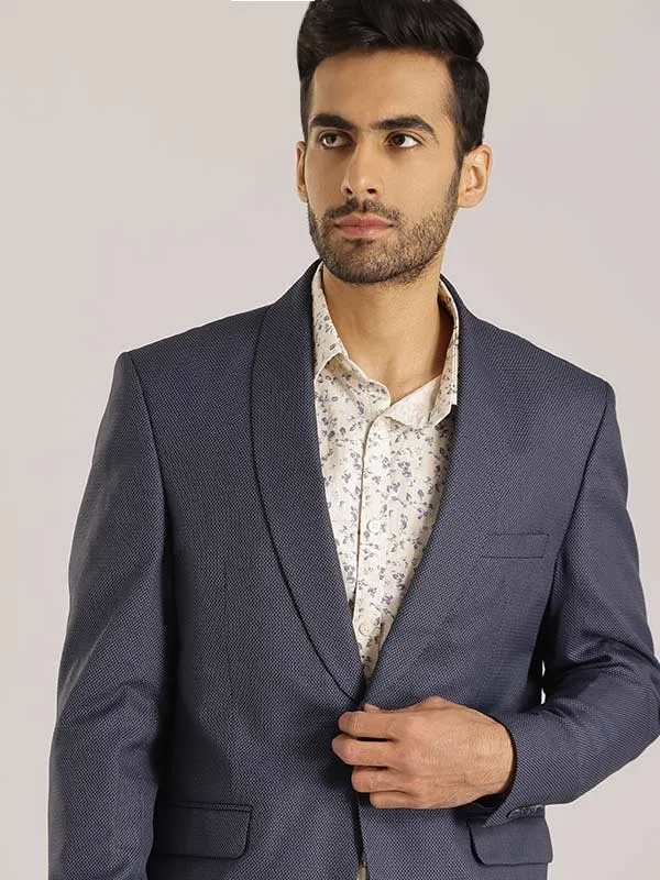 Temperature control Men Textured Full Sleeve Casual Blazer