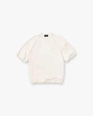 Slub Script T-Shirt - Aged White quick-drying