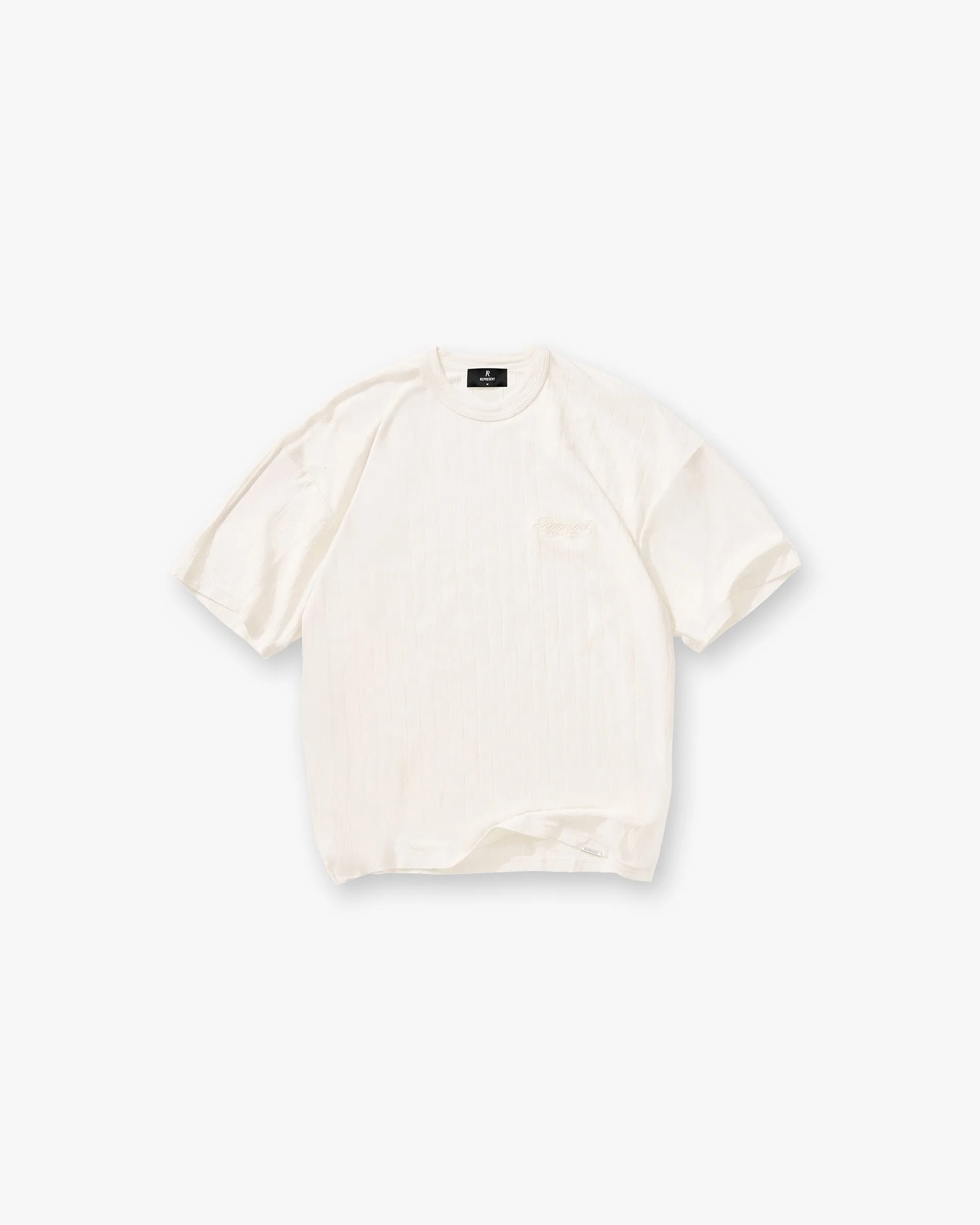 Slub Script T-Shirt - Aged White quick-drying