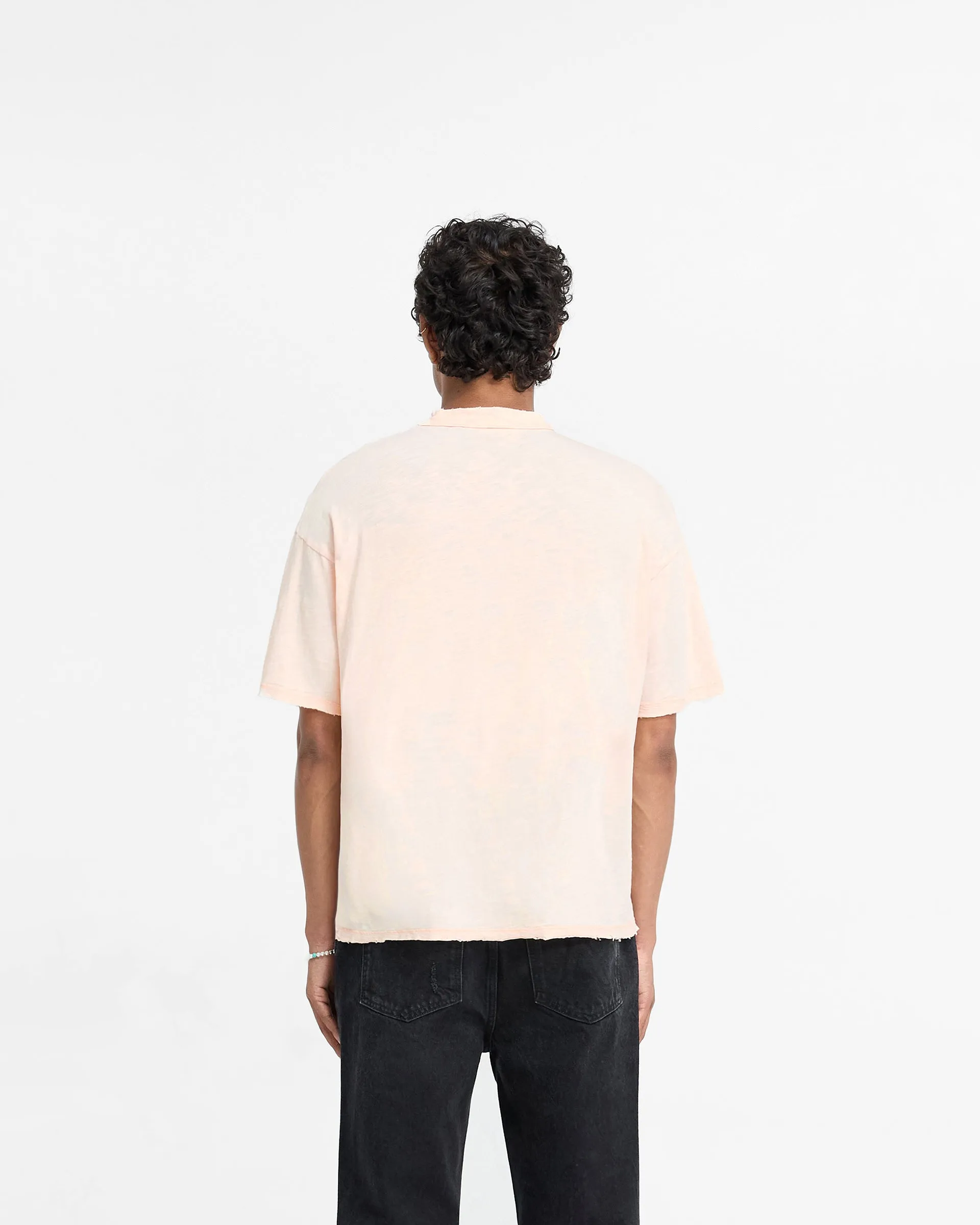 Soft and Stylish Comfort Design Fit Slub T-Shirt - Washed Coral
