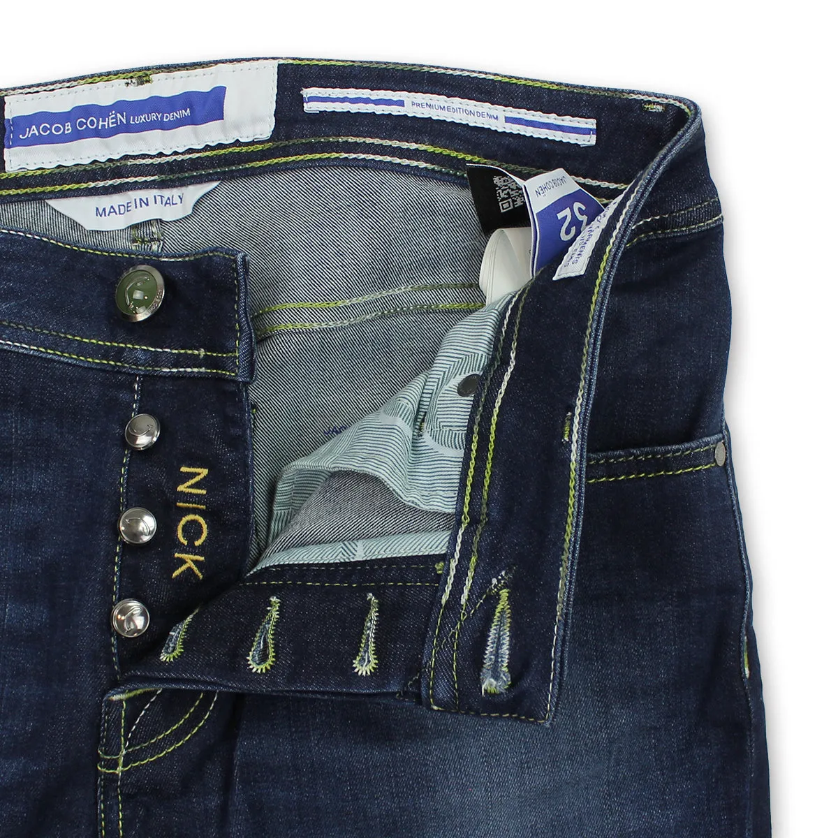 Subtle Palette Casual Essentials Jacob Cohen - Nick Slim Fit Green JC Badge Jeans