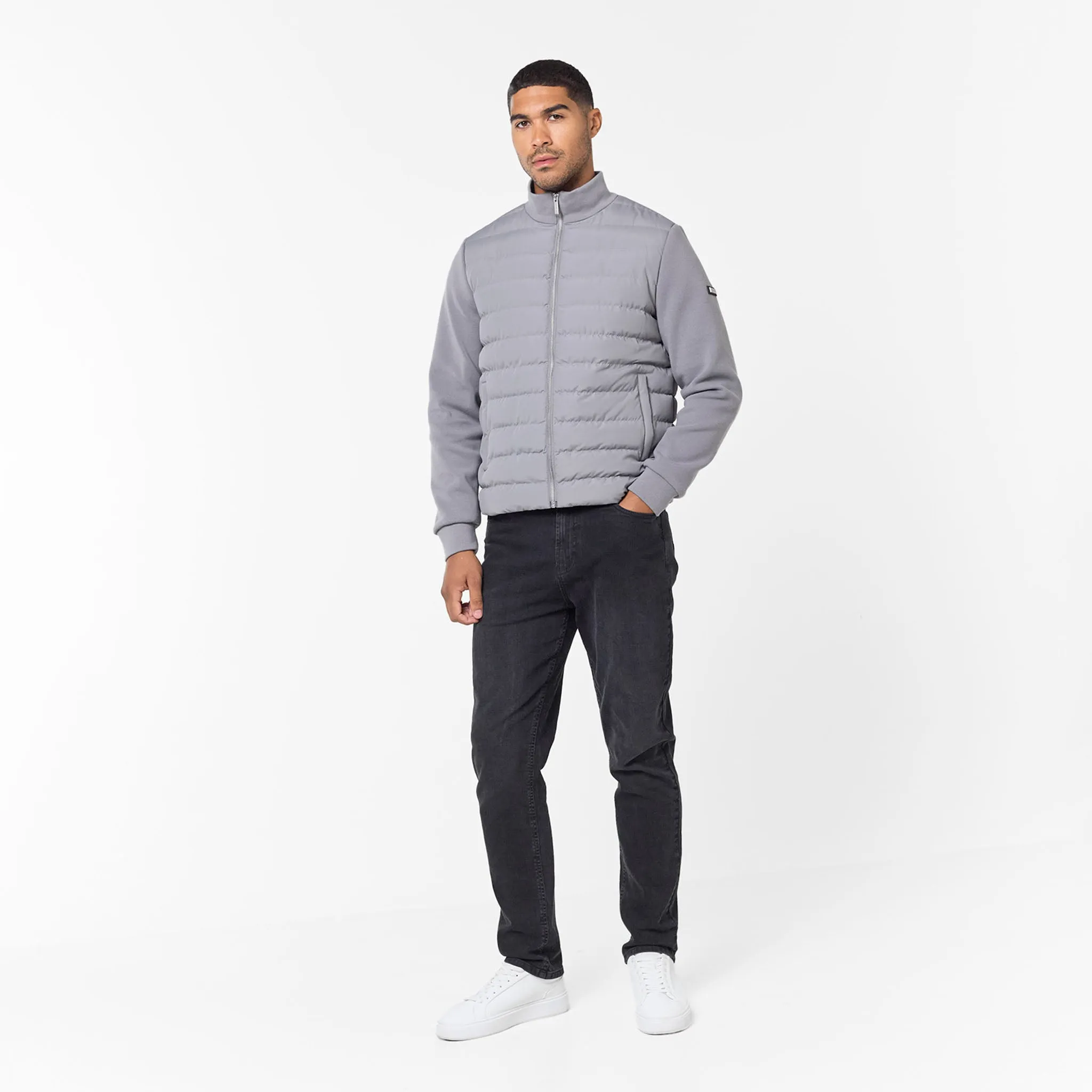Abrasion Resistant Fabric Smart Hybrid Jacket | Mid Grey