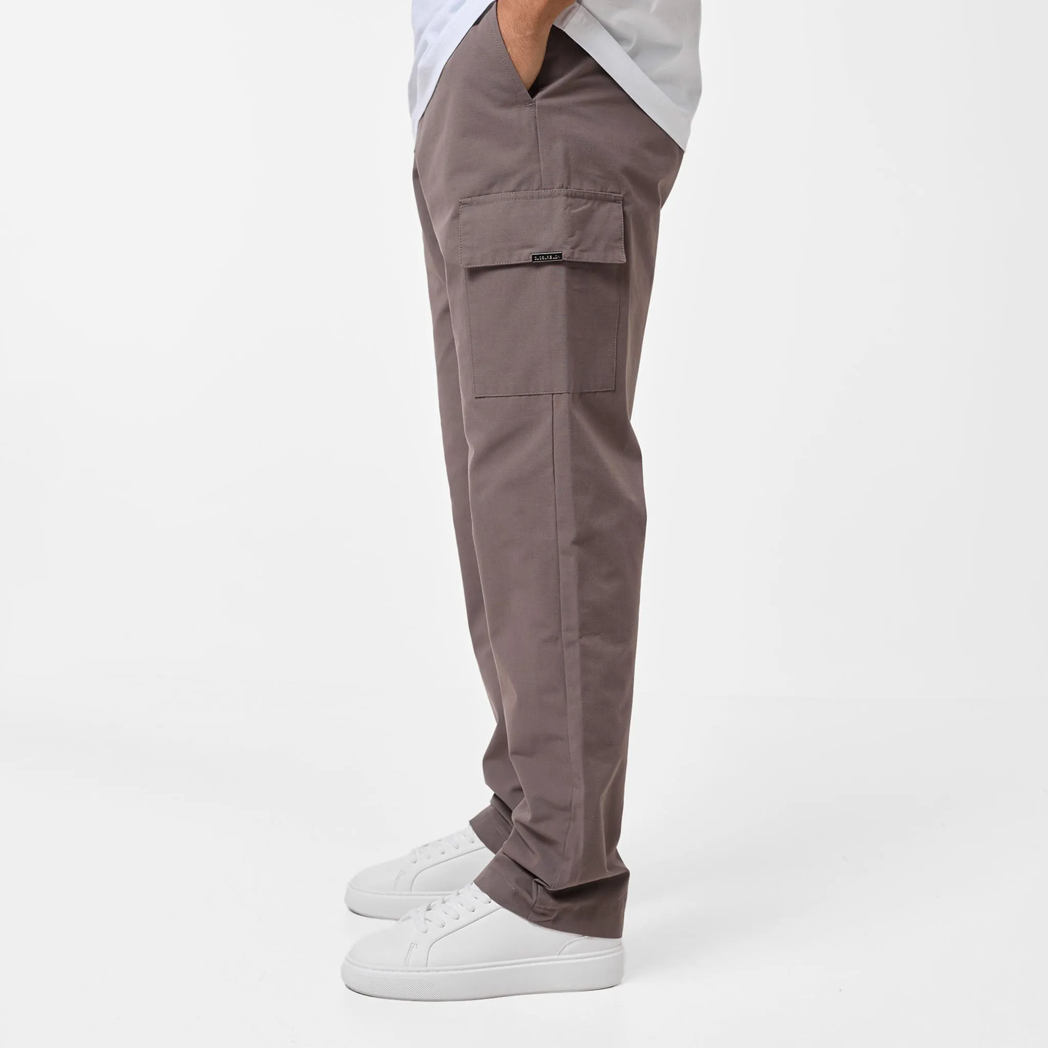 Smart Open Hem Utility Trouser | Brown Casual Chic DurableConstruction