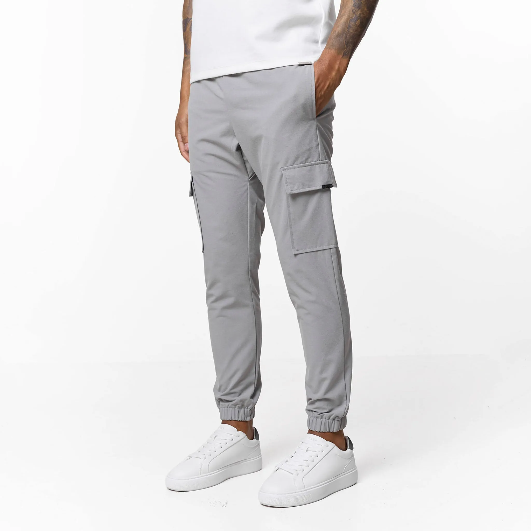 Chic Fit Smart Utility Cargo Pant | Ice Grey