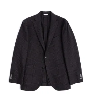 Convertible styles Boglioli Wool Cashmere Prince of Wales Check K Jacket: Navy/Brown