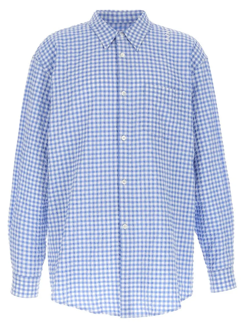 Fashion Essential Vichy Print Cotton Blend Shirt