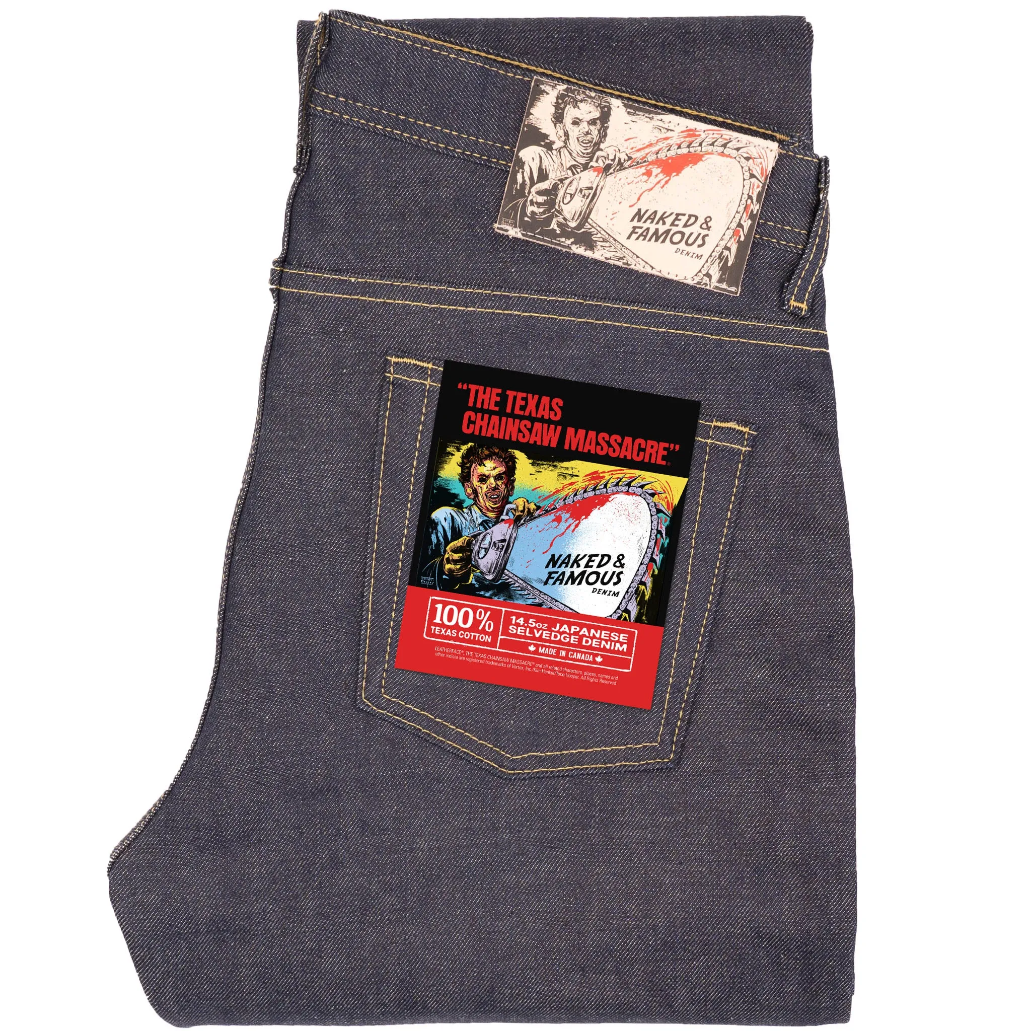 Always Fits Well Fast Match Weird Guy - Texas Chainsaw Massacre "Leatherface" Selvedge - Indigo