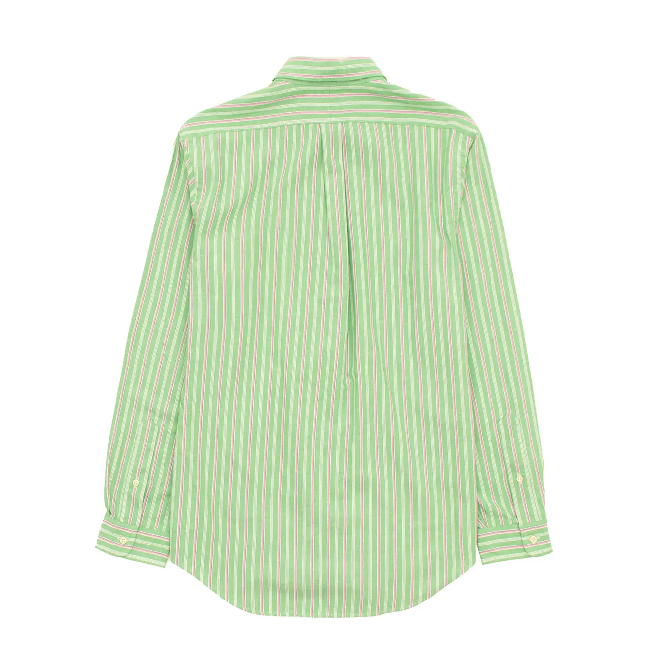 Polo Ralph Lauren Striped Oxford Shirt Green Pink Multi Street Style