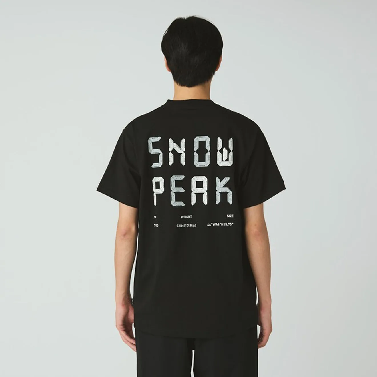 Snow Peak Back Printed Logo T-Shirt Black Pastel color