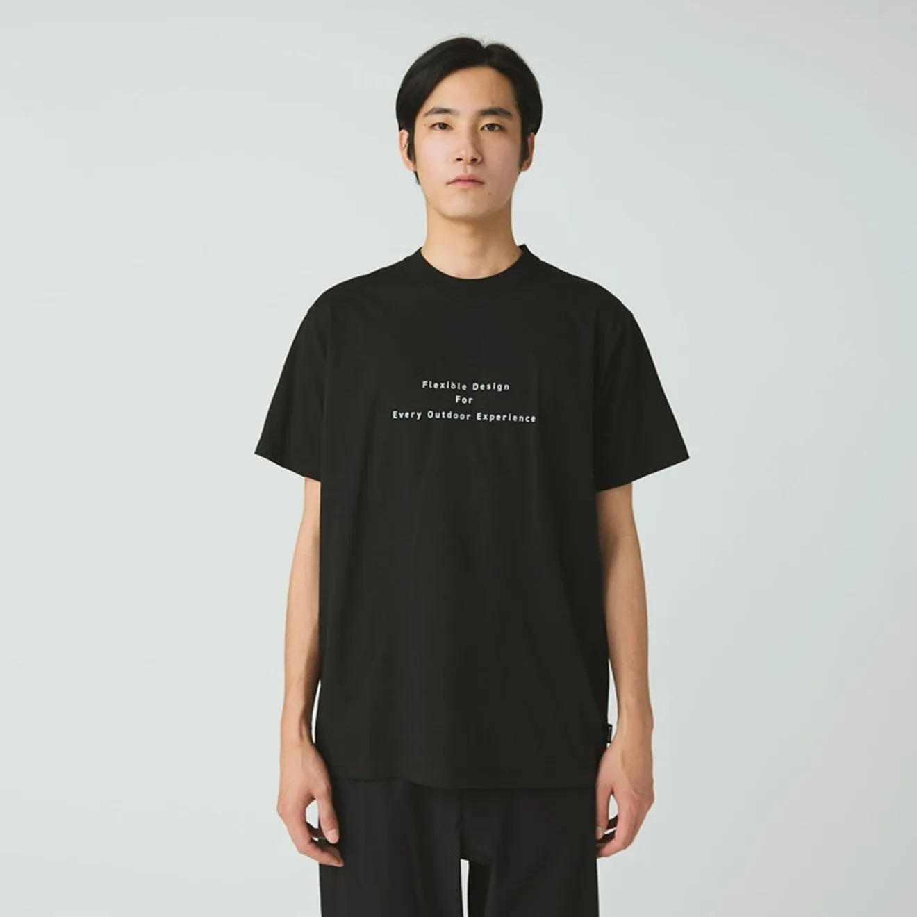 Snow Peak Back Printed Logo T-Shirt Black Soft Layers