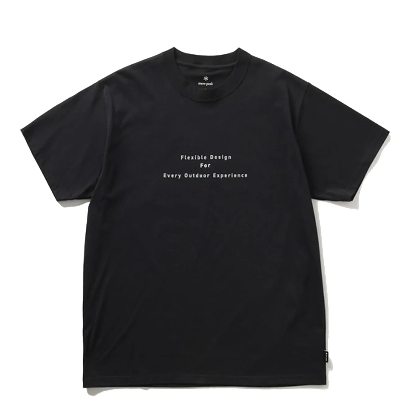 Snow Peak Back Printed Logo T-Shirt Black Summer Favorite