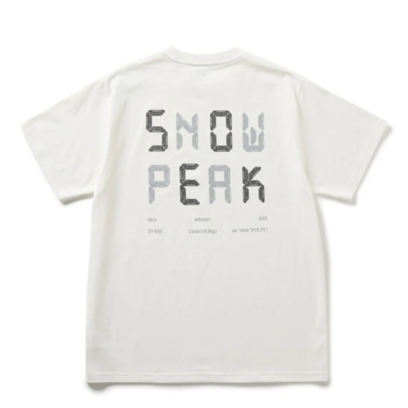 Snow Peak Back Printed Logo T-Shirt Off White Gym workout