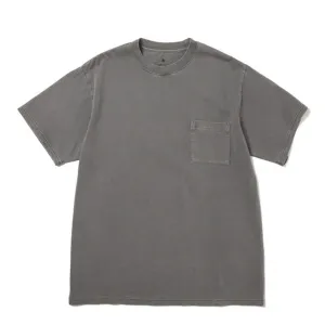 Self Fabric Tape Snow Peak Garment Dyed T-Shirt Charcoal