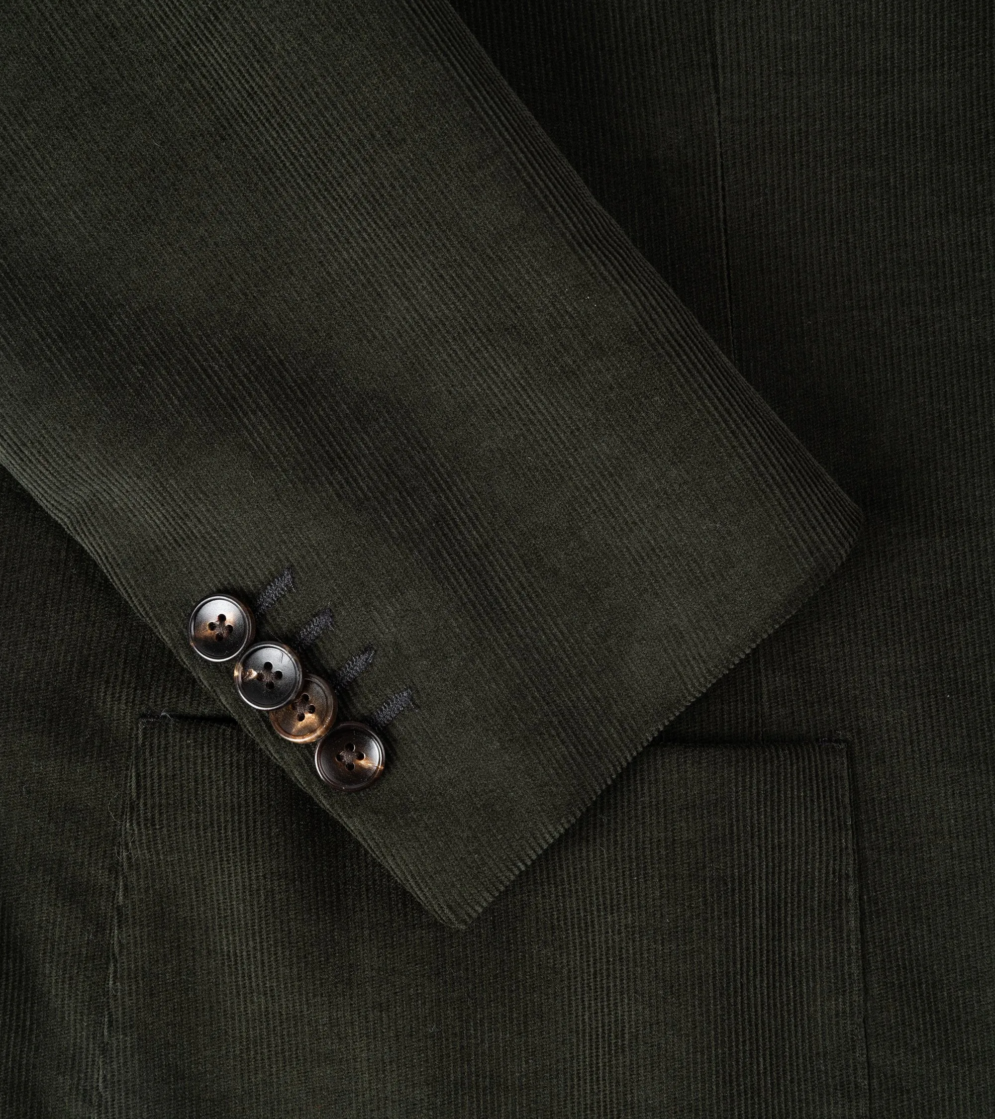 FleeceLined Trunk Walbrook Cotton Corduroy Suit Jacket: Olive