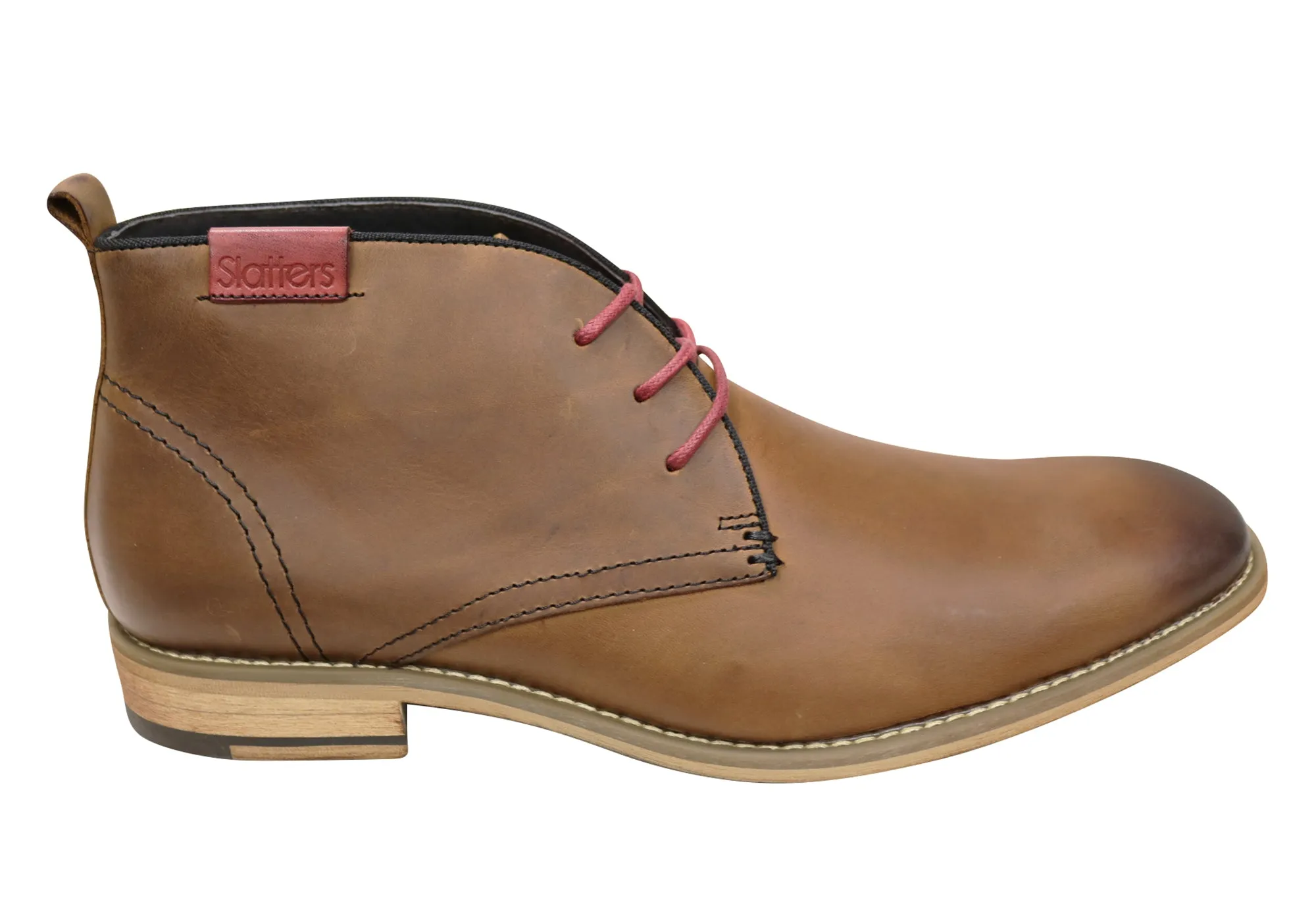 Eco Material All Day Wear Stable Support Weather Resistant User Slatters Nevada Mens Leather Lace Up Dress Boots