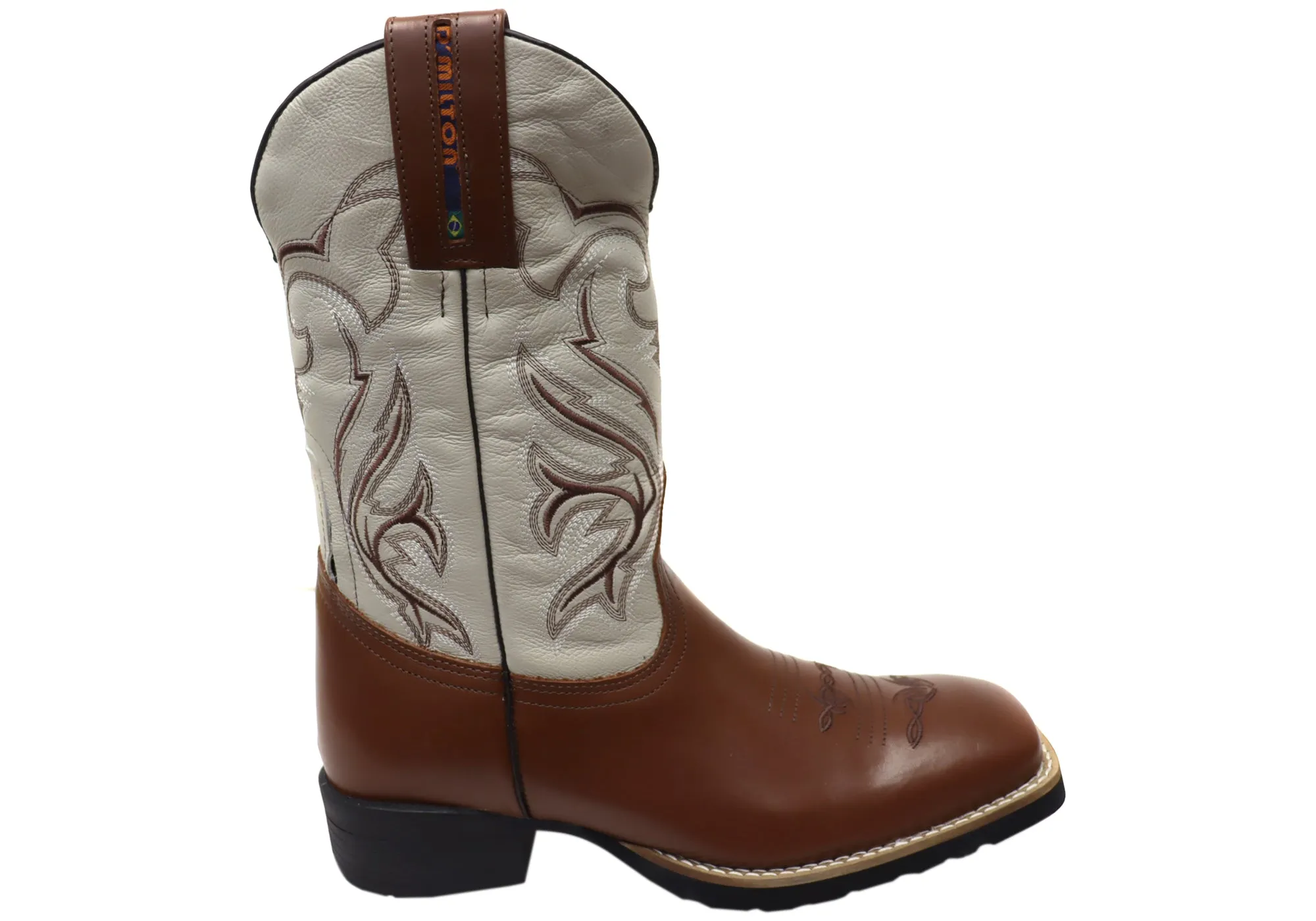 Dust proof Grey Storm D Milton Banjo Mens Leather Comfortable Western Cowboy Boots