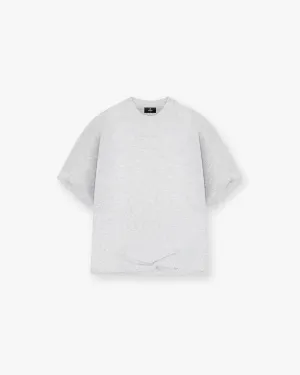 Initial Boxy T-Shirt - Ice Grey Marl Breezy Comfort Slim Style