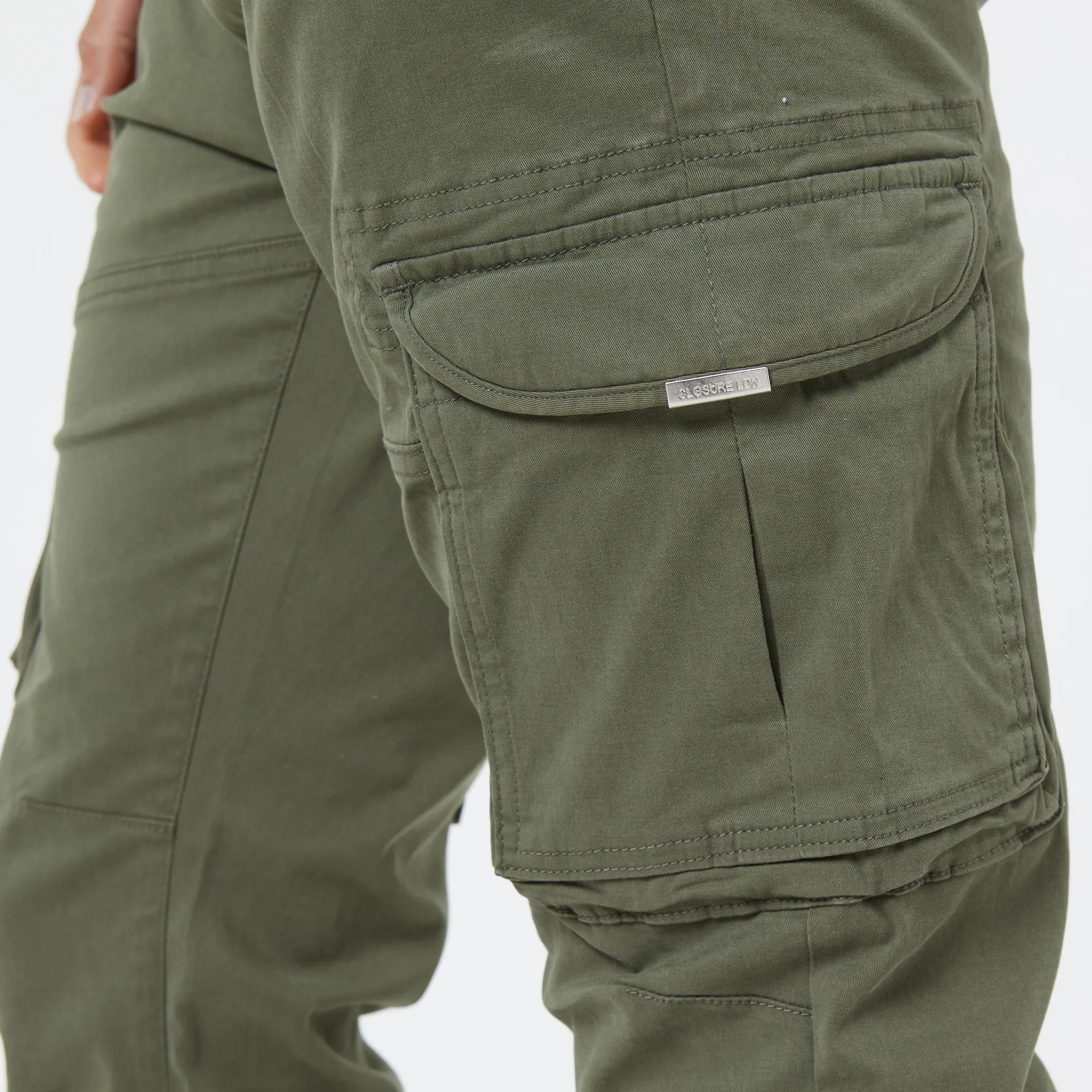 Classic Cargo Pant | Khaki Stretch Comfort Lined interior
