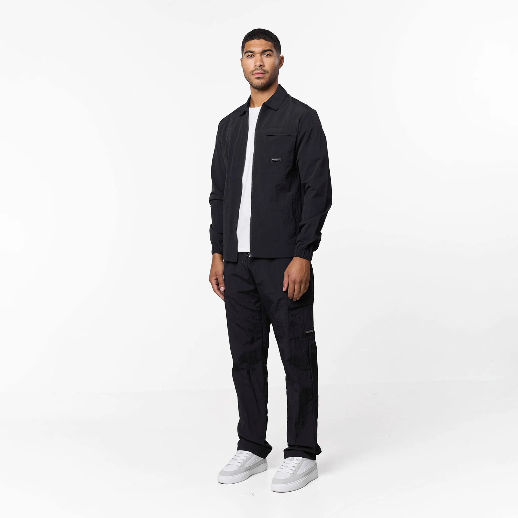 Crinkle Nylon Tech Utility Pant | Black Stay Fresh