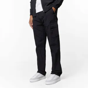 Urban Comfort Breathable fabric Crinkle Nylon Tech Utility Pant | Black