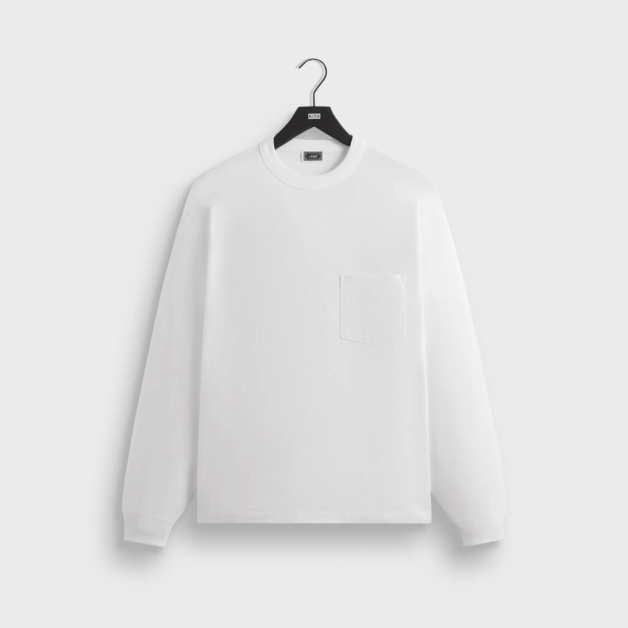 Vintage authenticity RelaxedFit Kith Long Sleeve Leonard Pocket Tee - White
