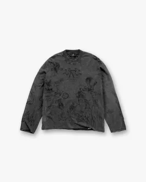 Fur combination Legacy Long Sleeve T-Shirt - Vintage Grey