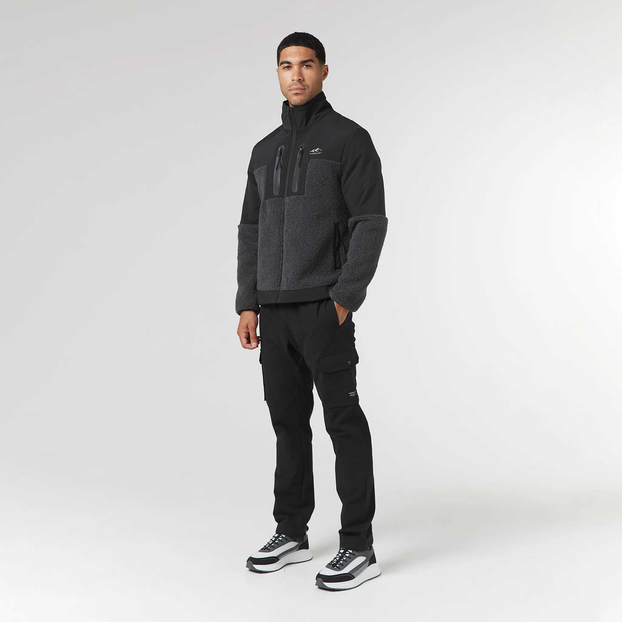 Eco Friendly Padding Weekend Ready Ripstop Borg Panel Jacket | Charcoal