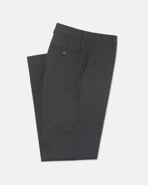 Wear Resistant Fabric Luxe Look Made-in-Canada Charcoal Tropical Wool Trouser