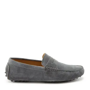 Penny Driving Loafers, slate grey suede Comfortable Leather Footwear Even Guard