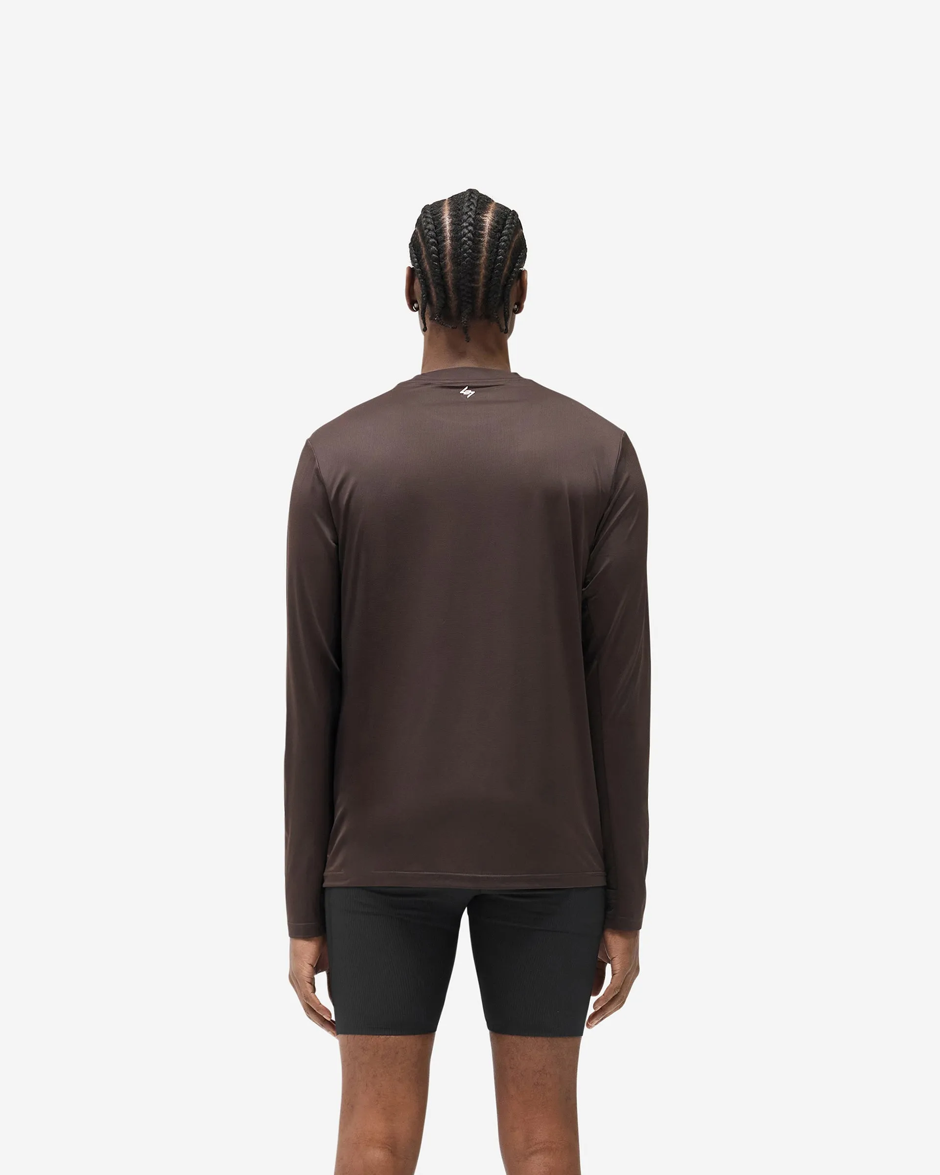 Versatile Layering Anti Bacterial Treatment 247 Trail Long Sleeve T-Shirt - Chocolate