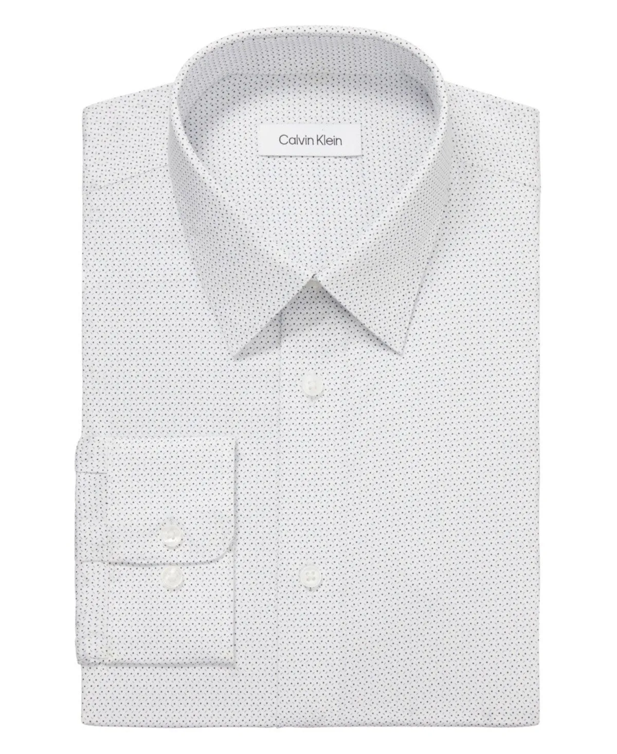 Tailored Cut Calvin Klein Steel  Dress Shirt Mens  Blue Multi Slim Button Up FTS139