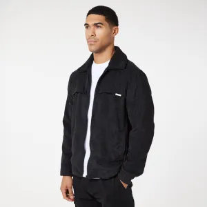 Corduroy Trucker Jacket | Black GlowInTheDarkAccents Breathable City Style